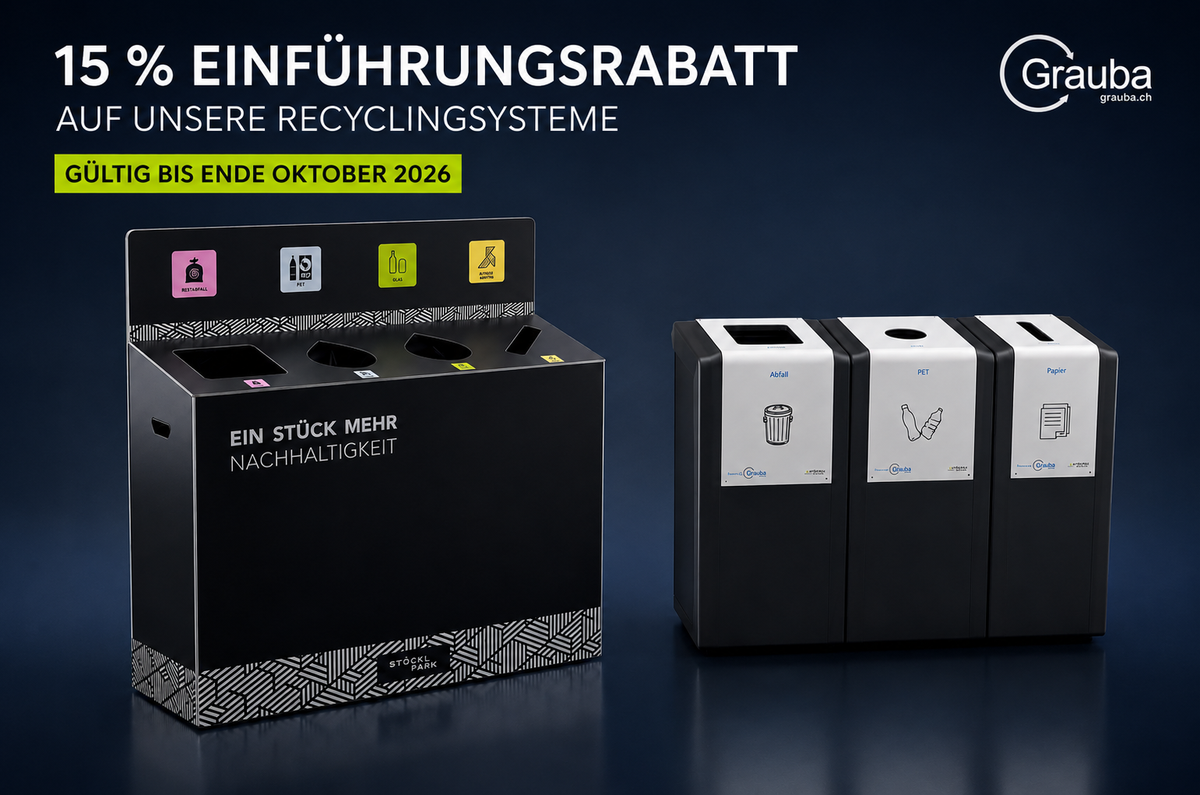 15 % Einführungsrabatt auf unsere Recycling-Systeme