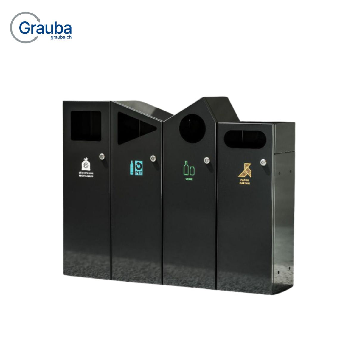 Aussenabfallbehalter_Grauba_AG_Grau_Schwarz