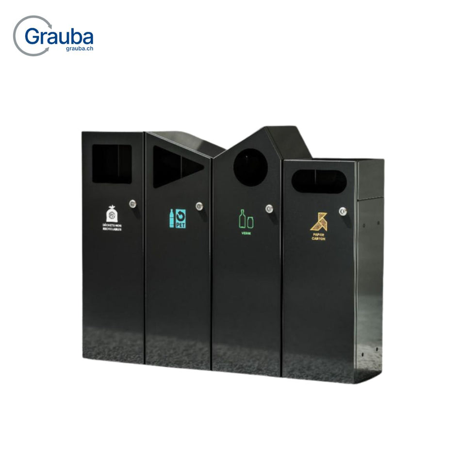 Aussenabfallbehalter_Grauba_AG_Grau_Schwarz