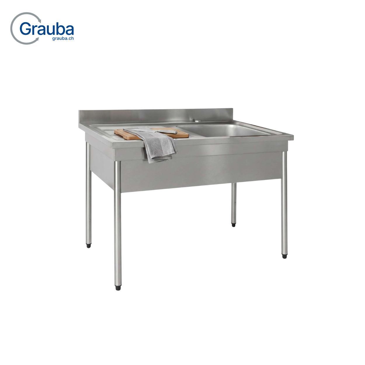 Edelstahl-Gastrospuele_mit_geradem_Rand_mit_Spuelenabdeckung