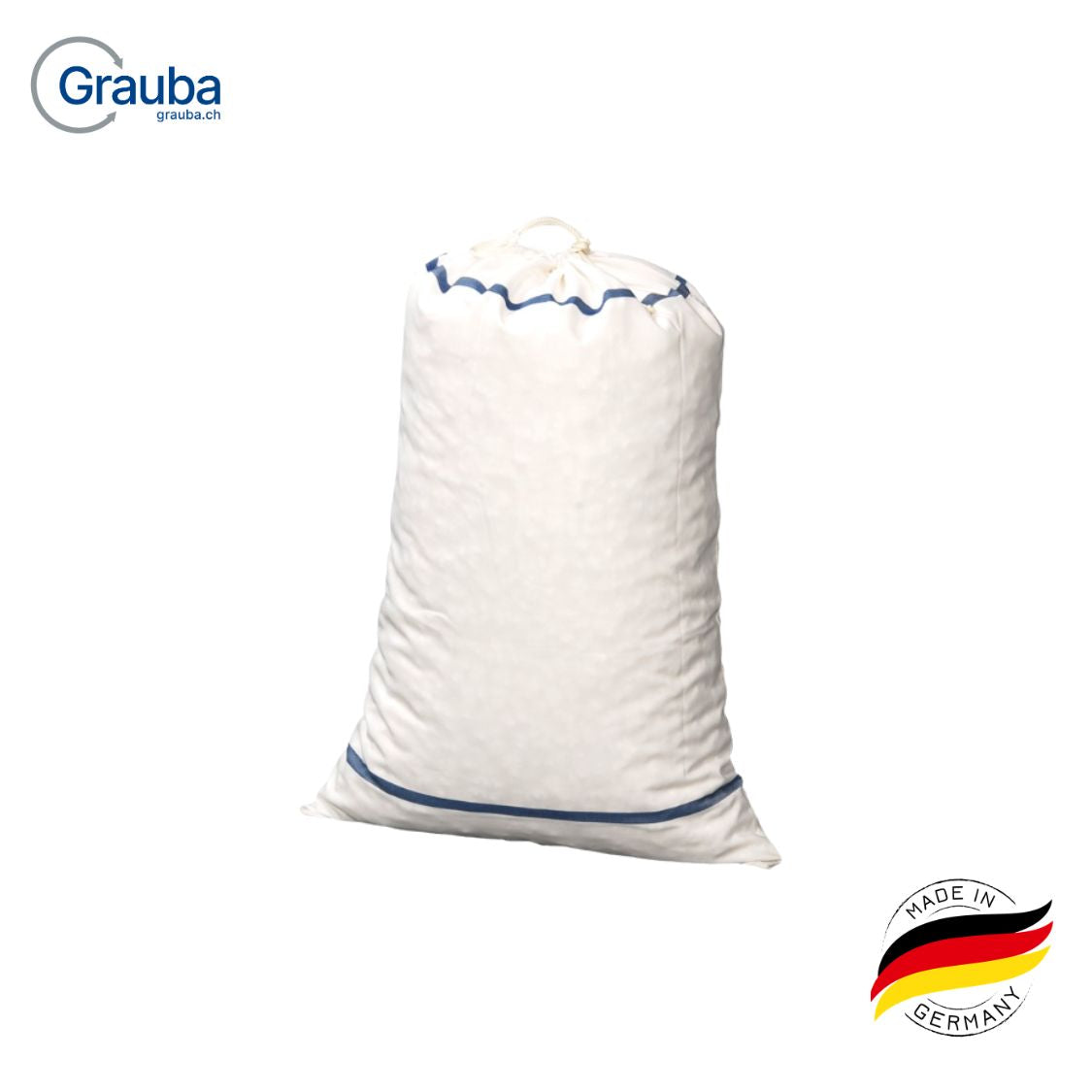 Hammerlit geschlossener Transportsack 12 kg aus 100 % Polyester mit Zugkordel und Bodenschlaufe, Wäschesack für Klinik und Pflege mit farbigen Kennstreifen