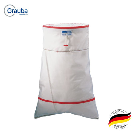 Hammerlit Wäschetransportsack (12 kg, ca. 70 Liter) aus 100 % Polyester (220 g/m²) mit beidseitigem Knebel und farbigen Kennstreifen.